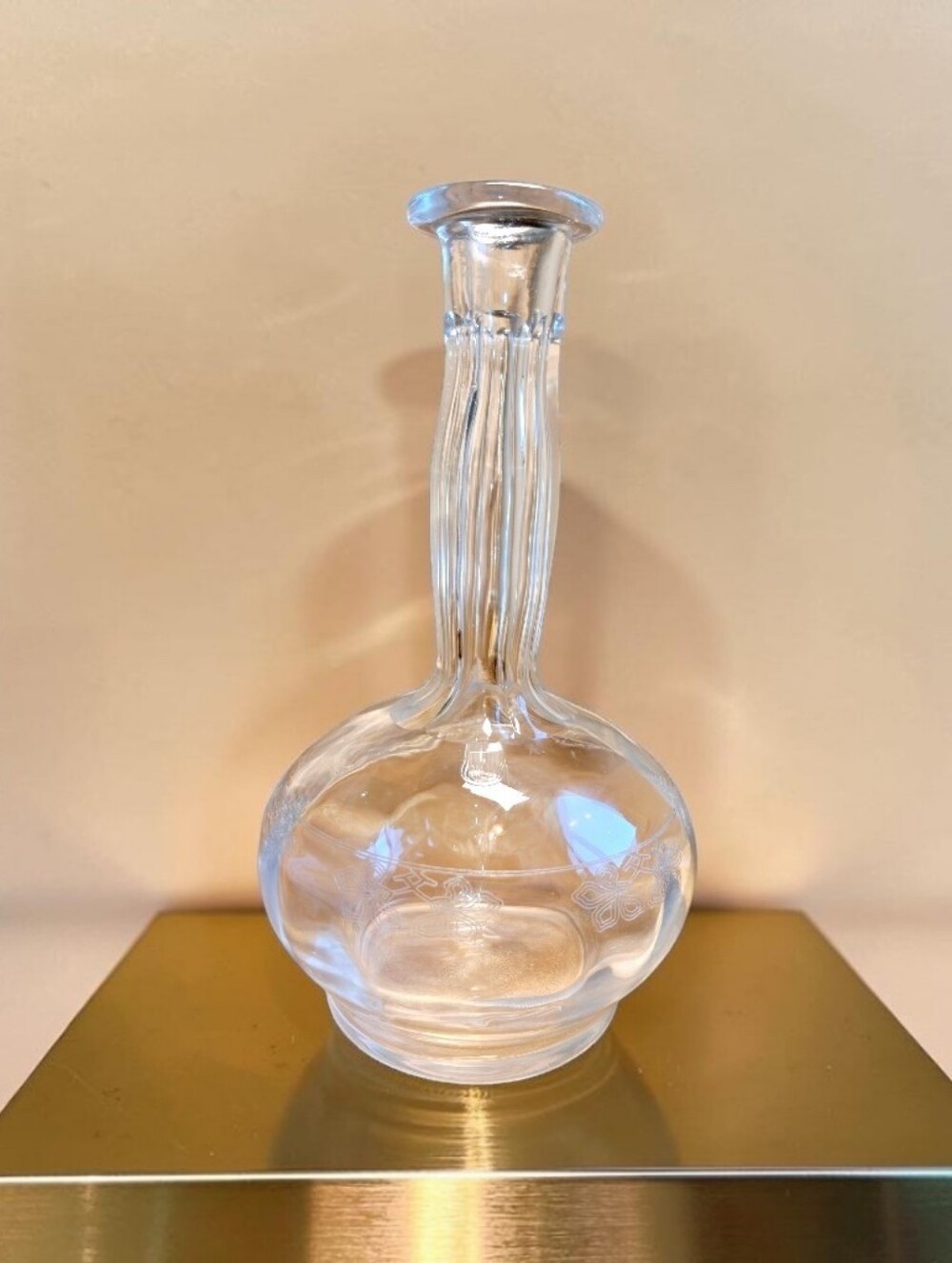 Vintage Gorham Crystal Heavy Glass Decanter Bottle